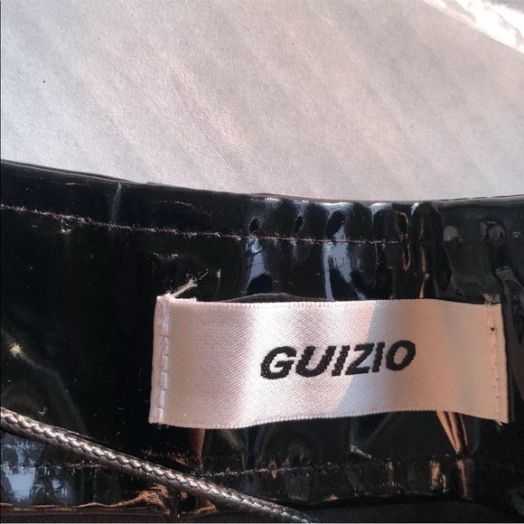 Danielle Guizio Devoiler Black Vinyl Mini Skirt - Picture 6 of 8